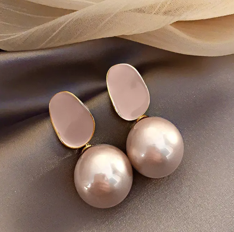 Pearl Ball Drop Earring