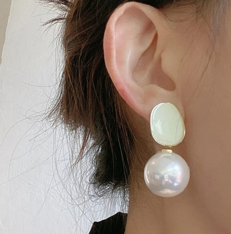 Pearl Ball Drop Earring