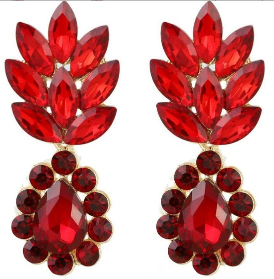 Glass Stone Drop Earring