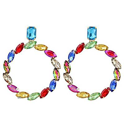 Crystal Hoop Earring