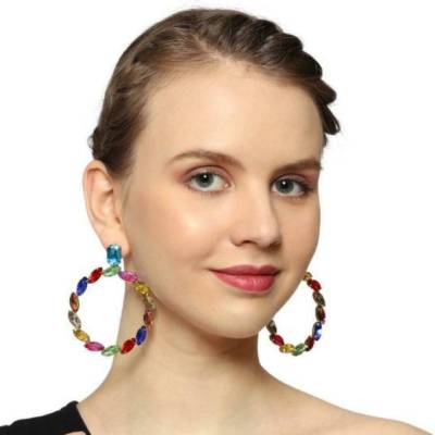Crystal Hoop Earring