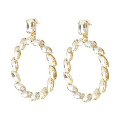 Crystal Hoop Earring