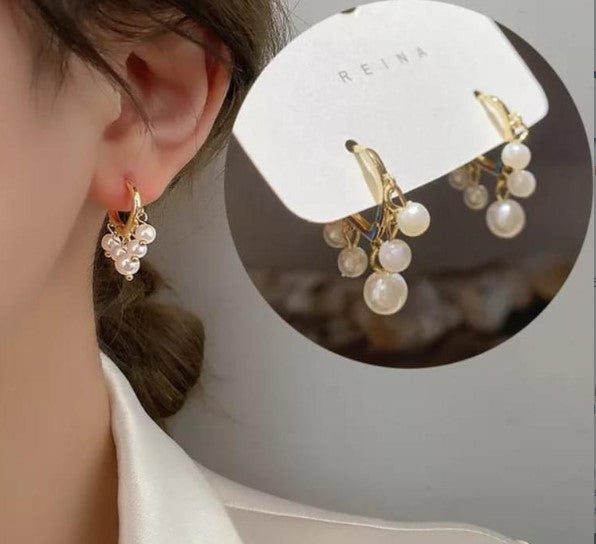 Pearl Hoop / Drop Earring