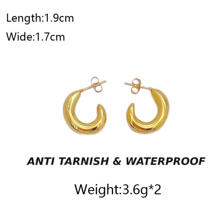 GOLD ANTI TARNISH SMALL HOOP KOREAN EARRINGS