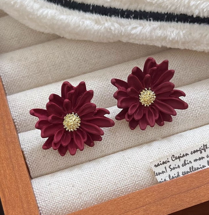 FLOWER STUD KOREAN EARRING