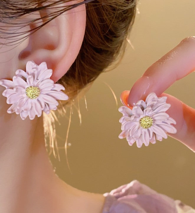 FLOWER STUD KOREAN EARRING