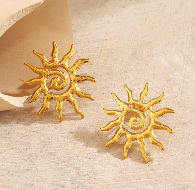 SUN ANTI TARNISH STUD KOREAN EARRINGS