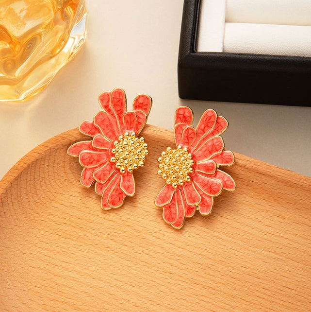 DAISY FLOWER STUDS KOREAN EARRINGS