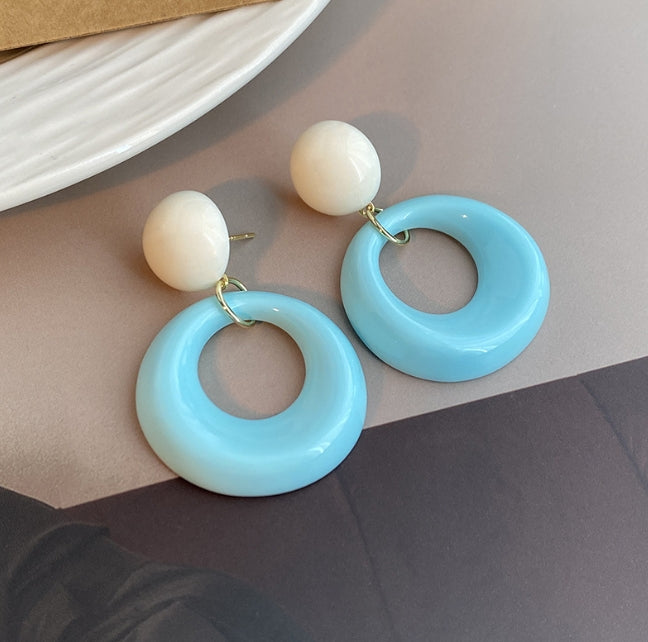 RESIN DROP KOREAN EARRINGS