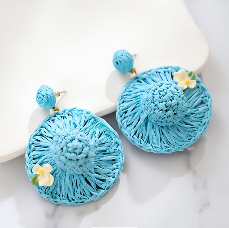 BIG FLOWER DROP EARRINGS