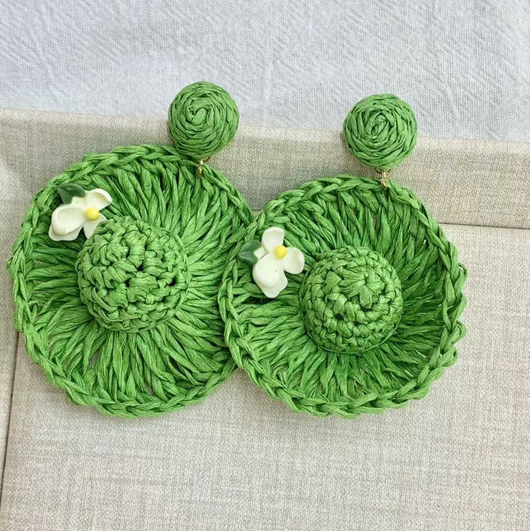 BIG FLOWER DROP EARRINGS