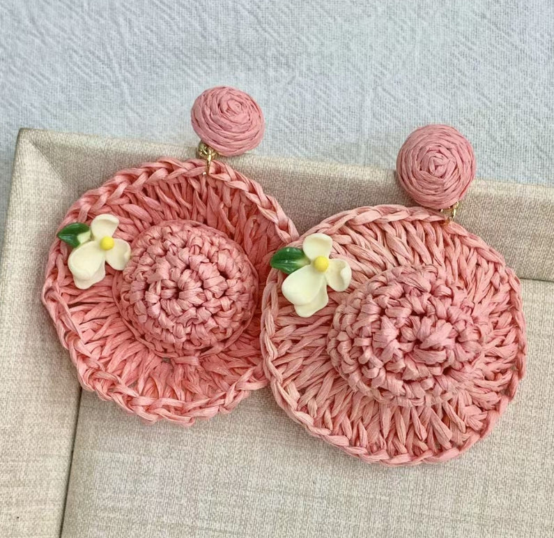 BIG FLOWER DROP EARRINGS