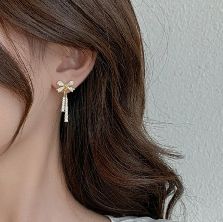 Bow Tie Drop Earring