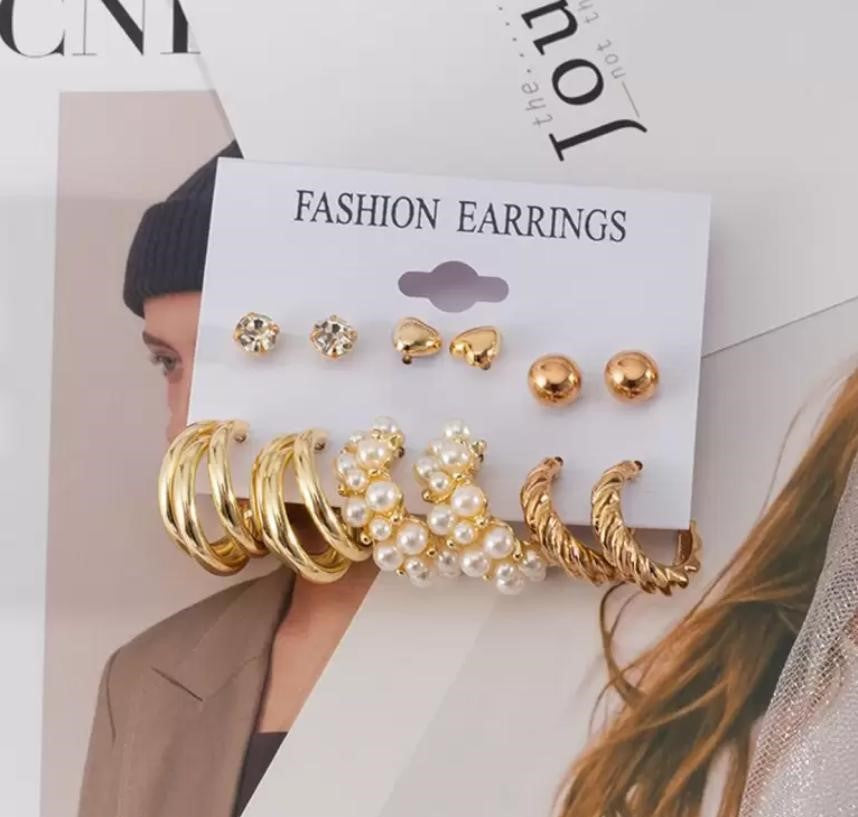 6 Pair Combo Set Earring