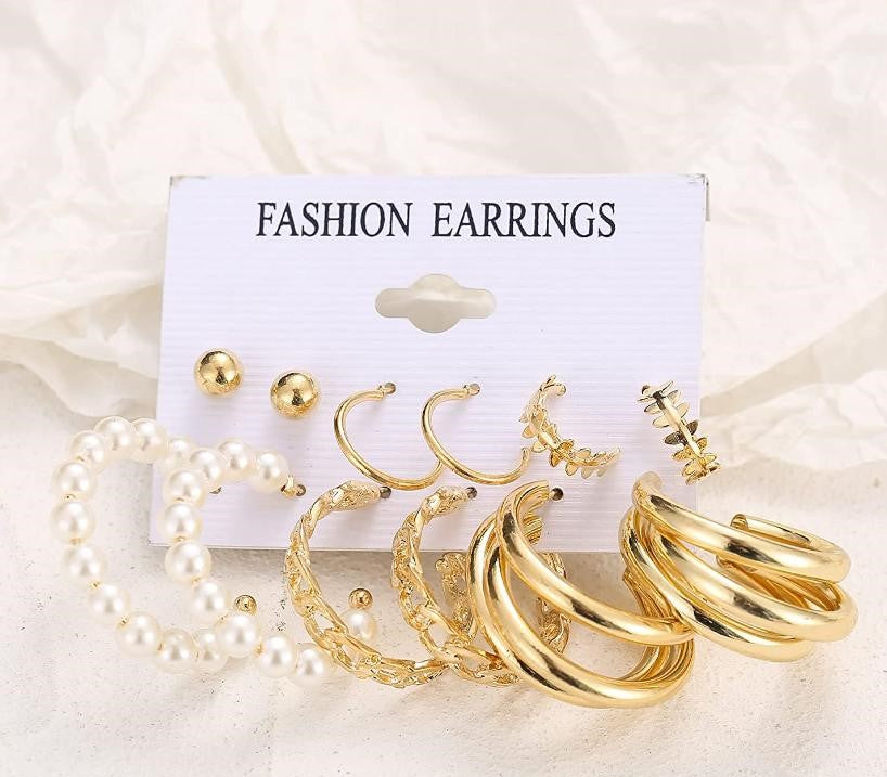6 Pair Combo Set Earring