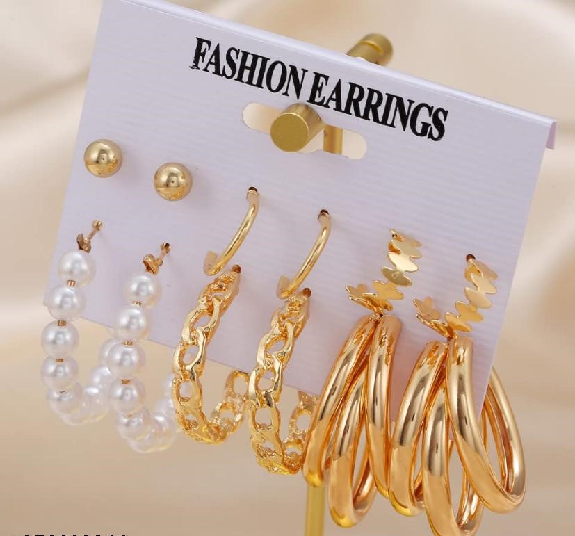 6 Pair Combo Set Earring