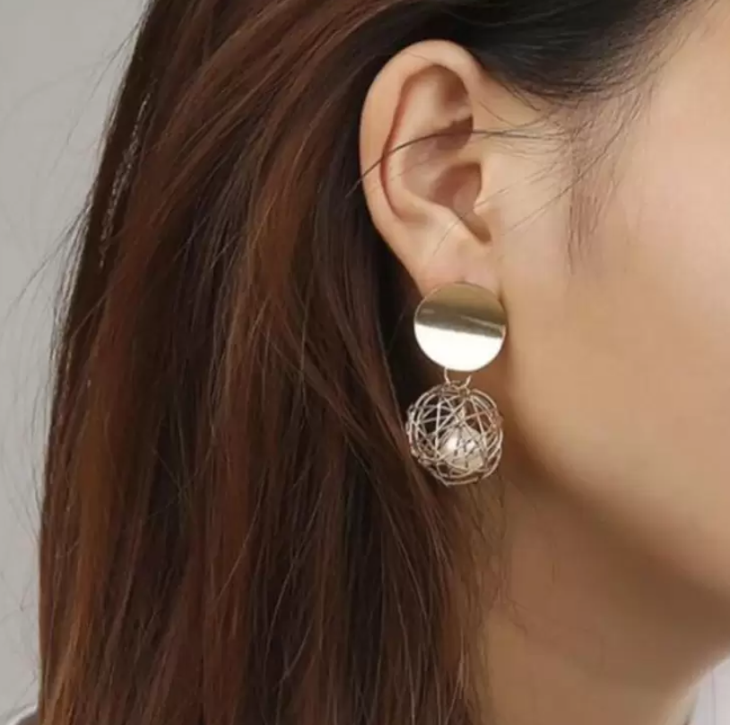 Pearl Ball Drop Earring
