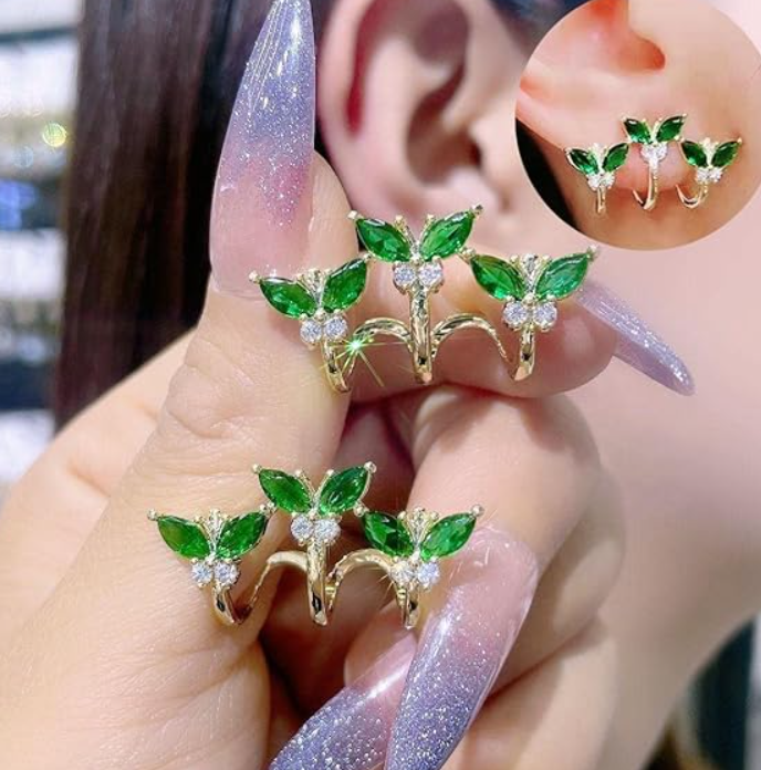 3 Butterfly stud Earring