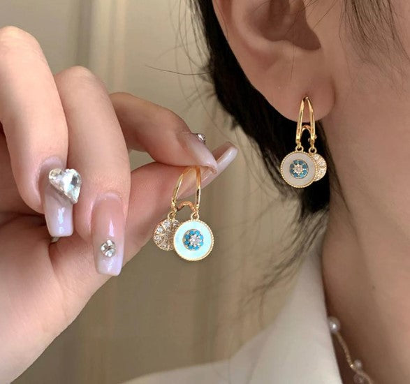 Crystal Hoop Drop Earring