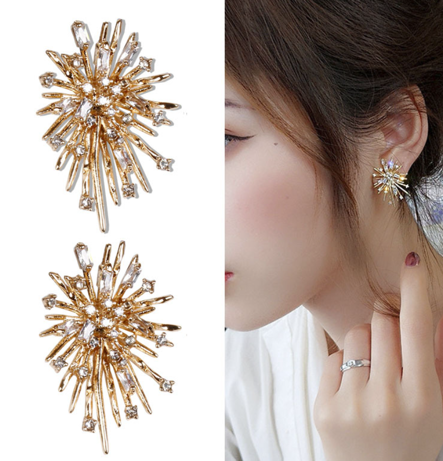 Fire Work Stud Earring