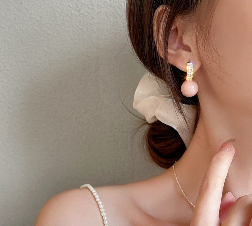 Pearl Ball Drop Earring