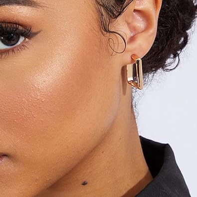 Geometric Hoop Earring