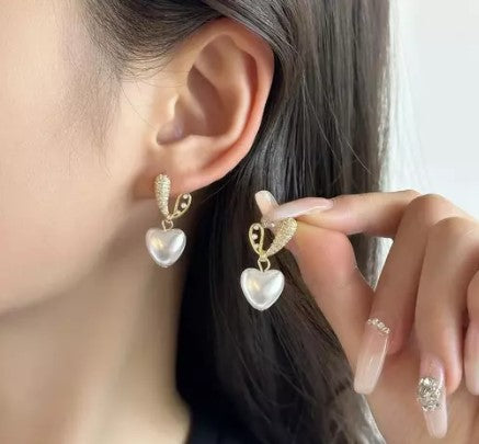 Heart Drop stud Earring
