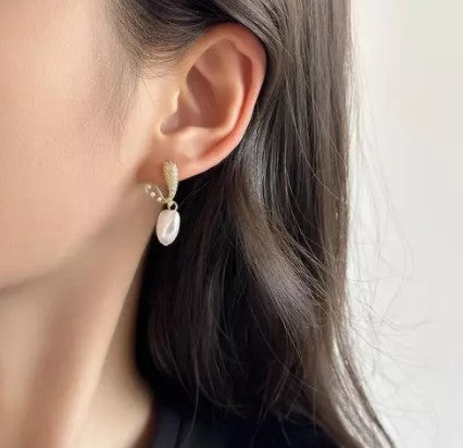 Heart Drop stud Earring