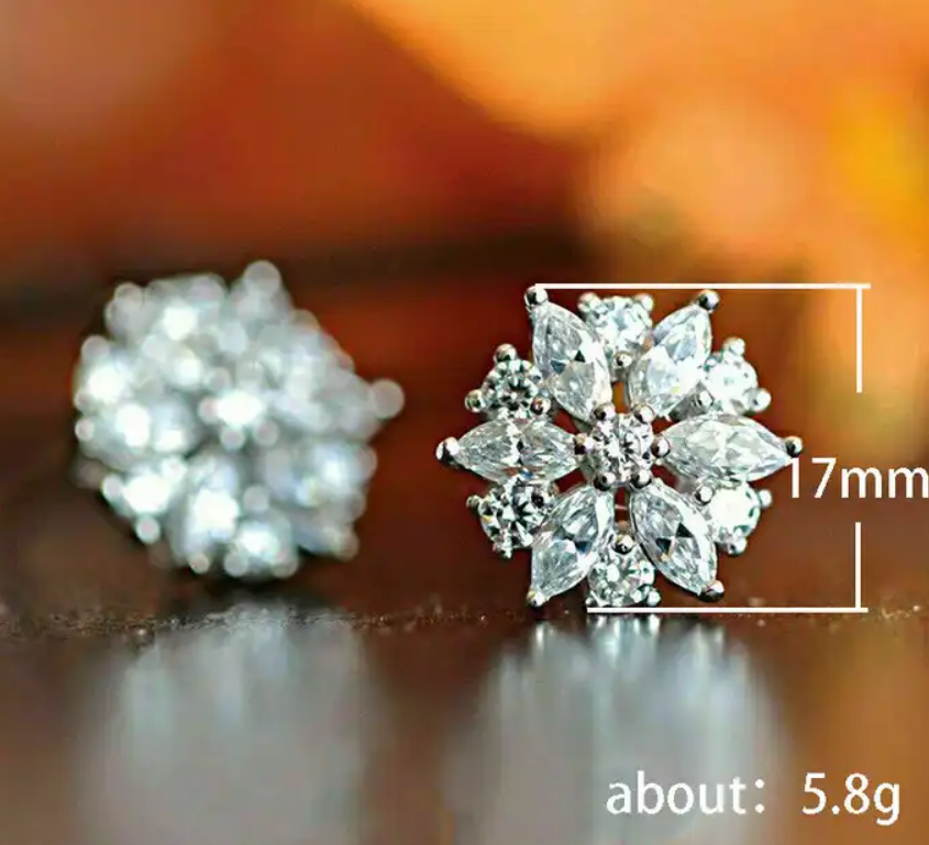 AD Stone Diamond Stud Earring