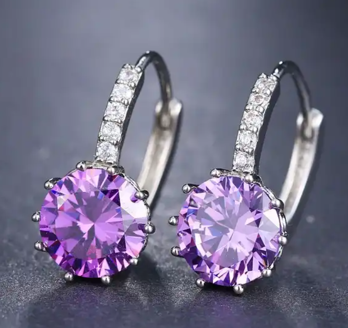 Small AD Stone Crystal Drop Earring