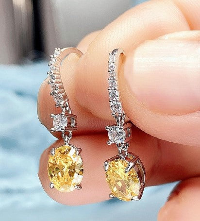 Small AD Stone Crystal Drop Earring