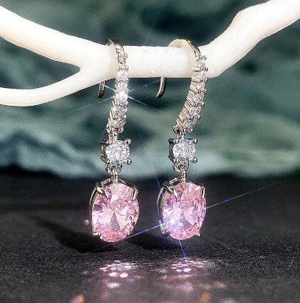 Small AD Stone Crystal Drop Earring