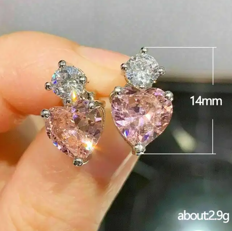 Small Heart Drop Earring