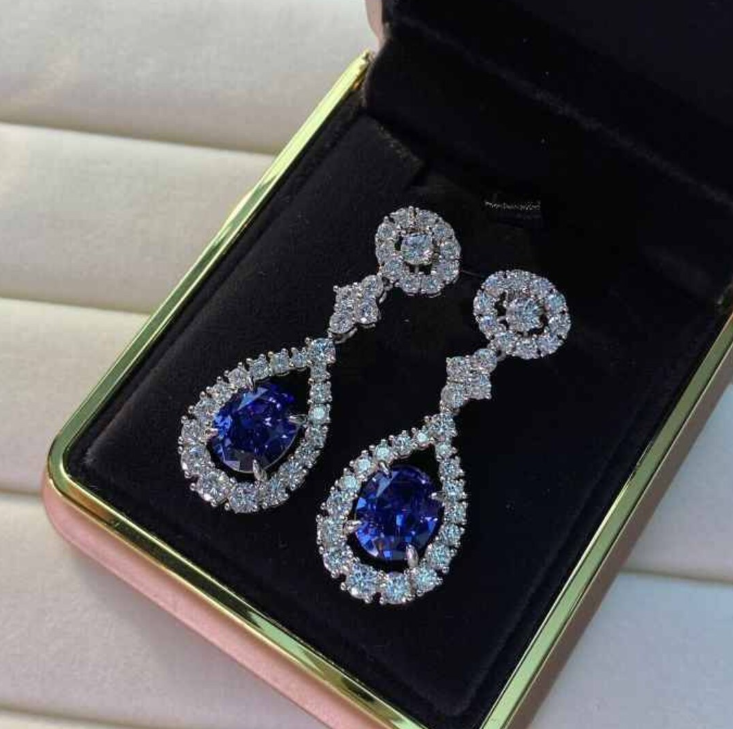 AD Stone Crystal Drop Earring