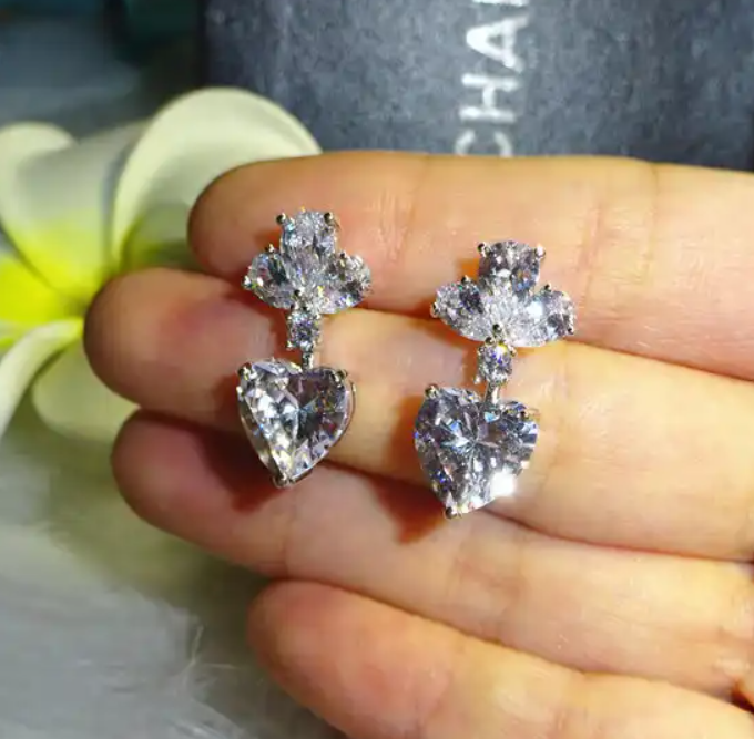 Small Heart Stud / Drop Earring