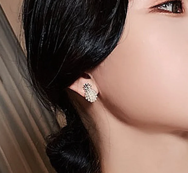 Small Pineapple Stud Earring