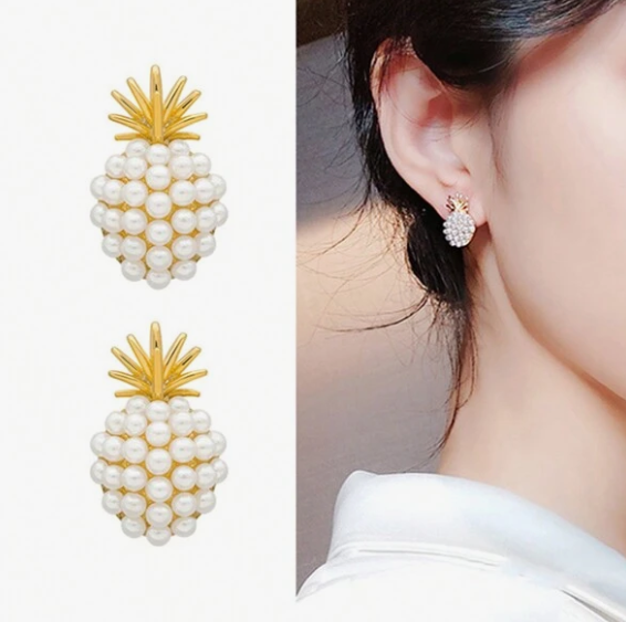 Small Pineapple Stud Earring