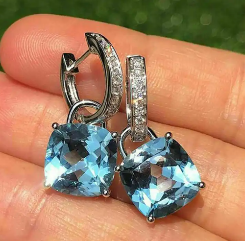 AD Stone Crystal Drop Earring