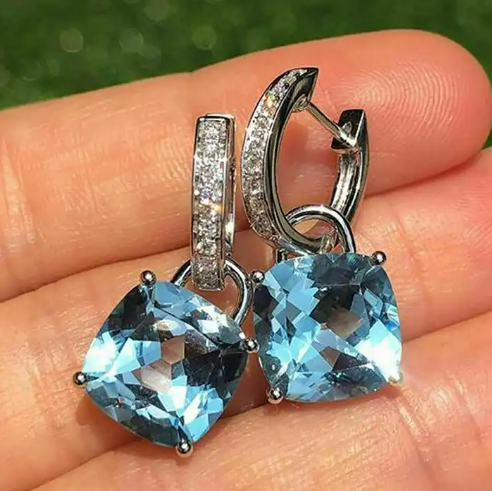 AD Stone Crystal Drop Earring