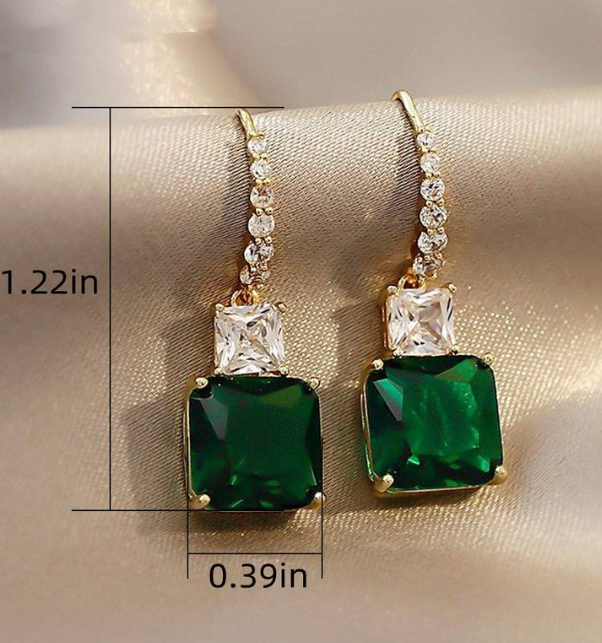 AD Stone Crystal Drop Earring