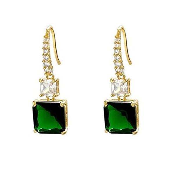AD Stone Crystal Drop Earring