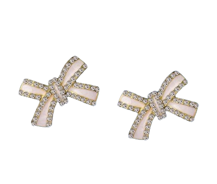 Bow Tie Crystal Earring