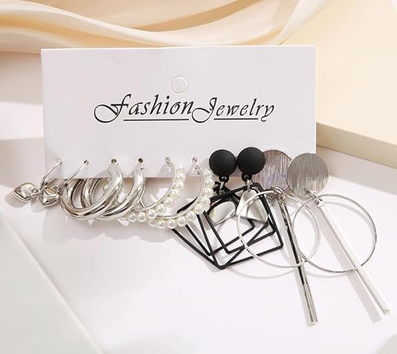 5 Pair Earrings Combo Set