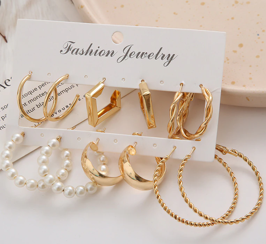 6 Pair Combo Set Earring