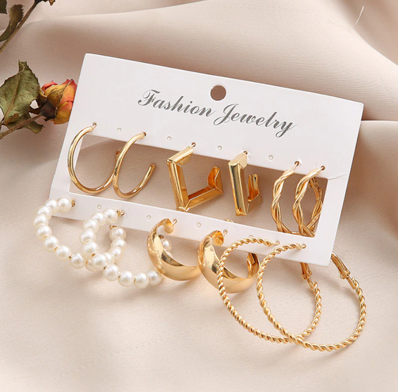 6 Pair Combo Set Earring