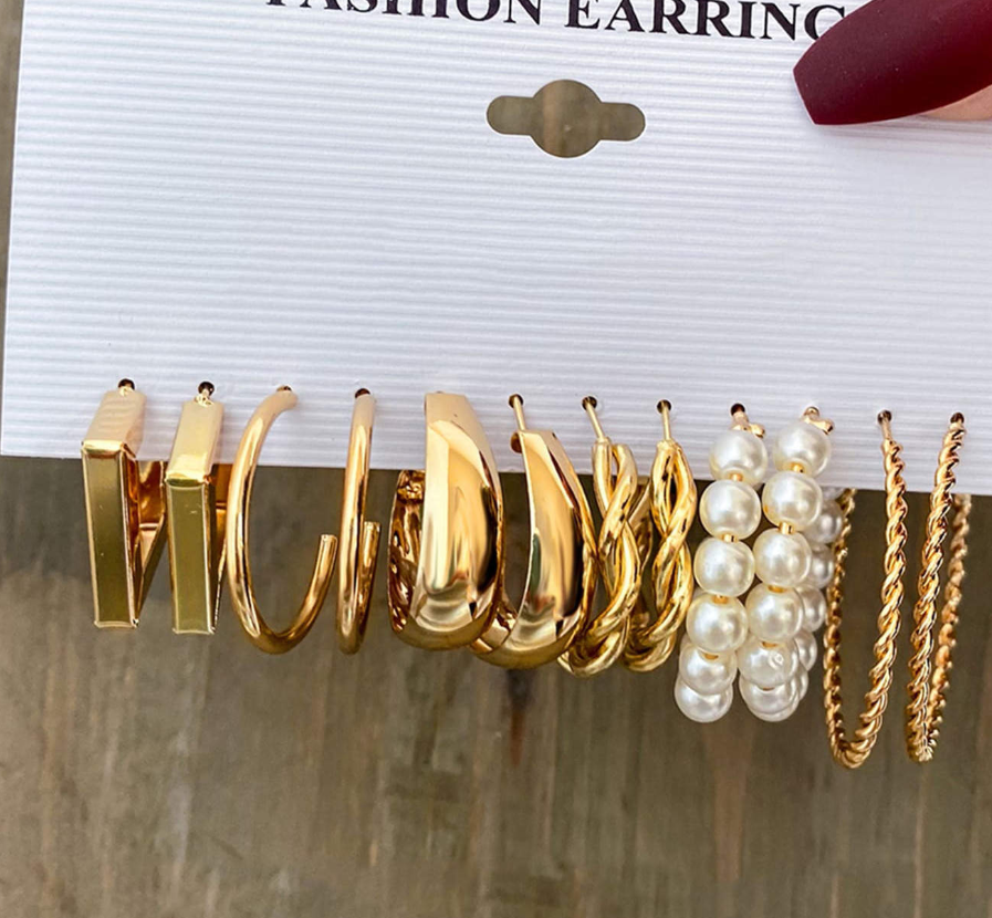 6 Pair Combo Set Earring