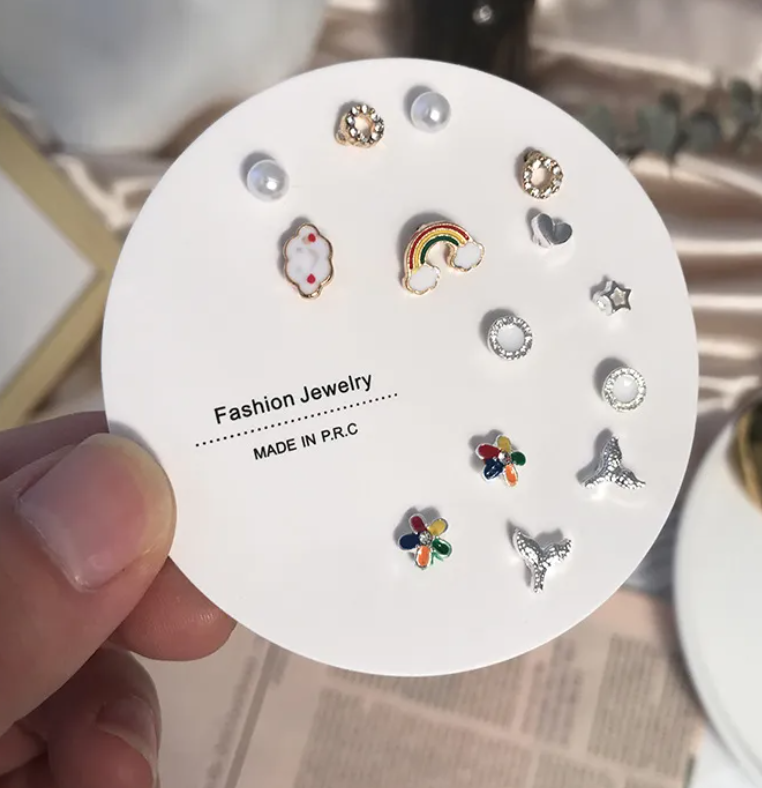 7 pc Combo Small Stud Earring