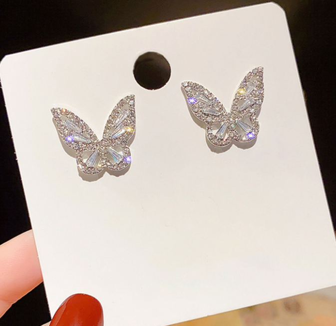 Butterfly Zircon Stud Earring