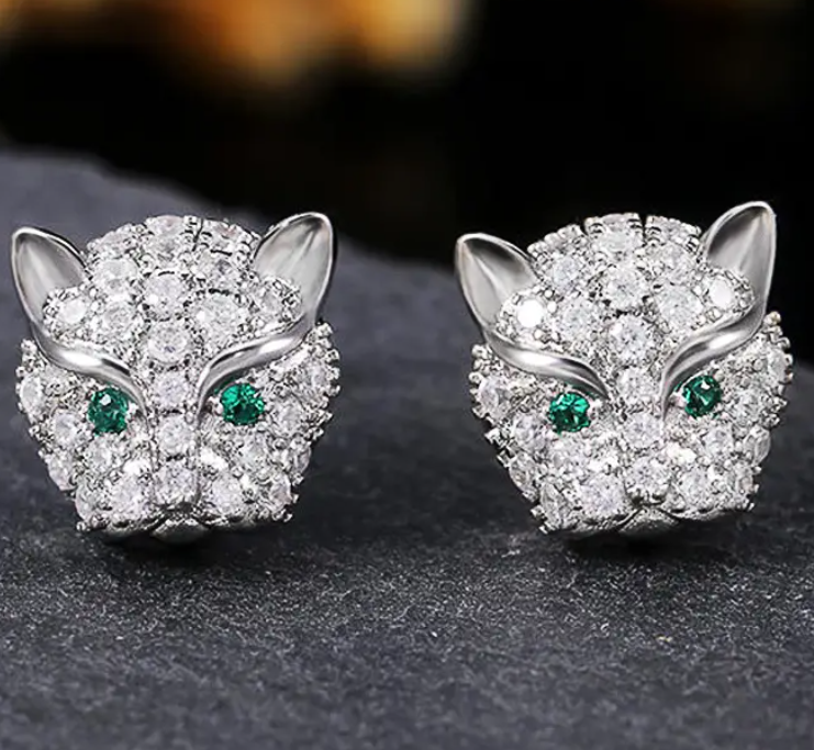 AD Stone Animal Stud Earring