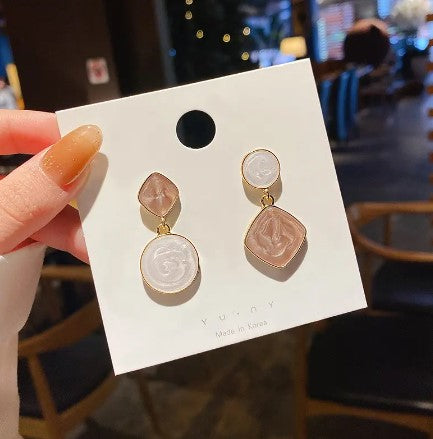 Asymmetrical Geometric Drop Earring